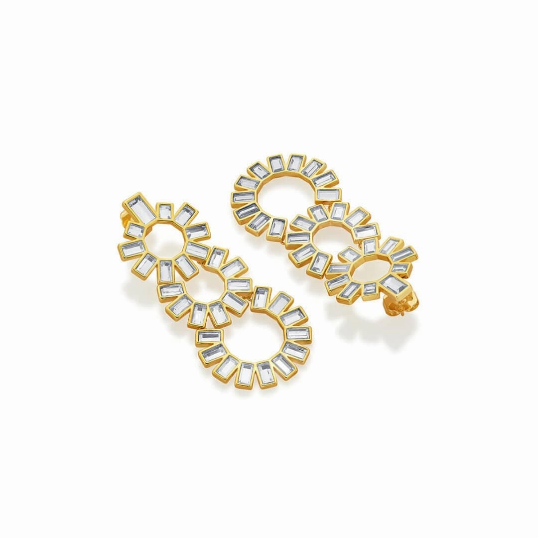 Disco Mirror Chandelier Earring