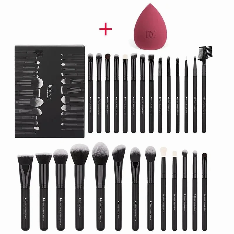 DUcare Black makeup brush Professional Makeup Eyeshadow Foundation Powder Soft Synthetic Hair Makeup Brushes brochas maquillaje