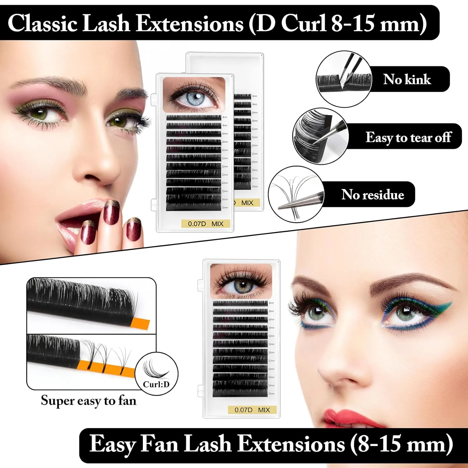 Eyelash Extension Kit for Beginners, 345 PCS Practice Supplies: Mannequin Head With Removable Eyelids, Extension Glue, Remover, Individual Lashes, Tool Kit With Everything