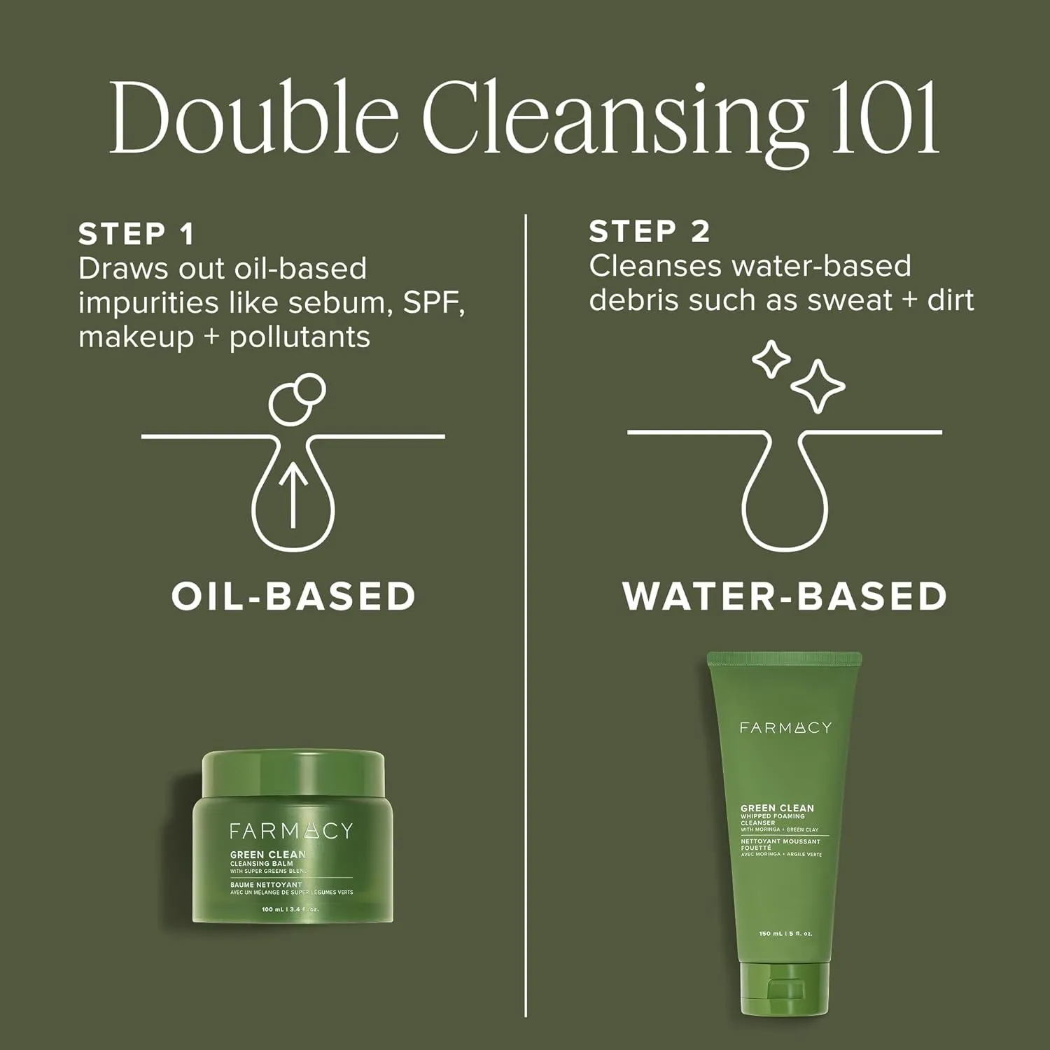 Farmacy Makeup Remover Cleansing Balm - Green Clean Waterproof Makeup Remover   Oil Based Cleanser - Newly Formulated Double Cleanser with Plant Based Waxes   Upcycled Moringa (30ml)