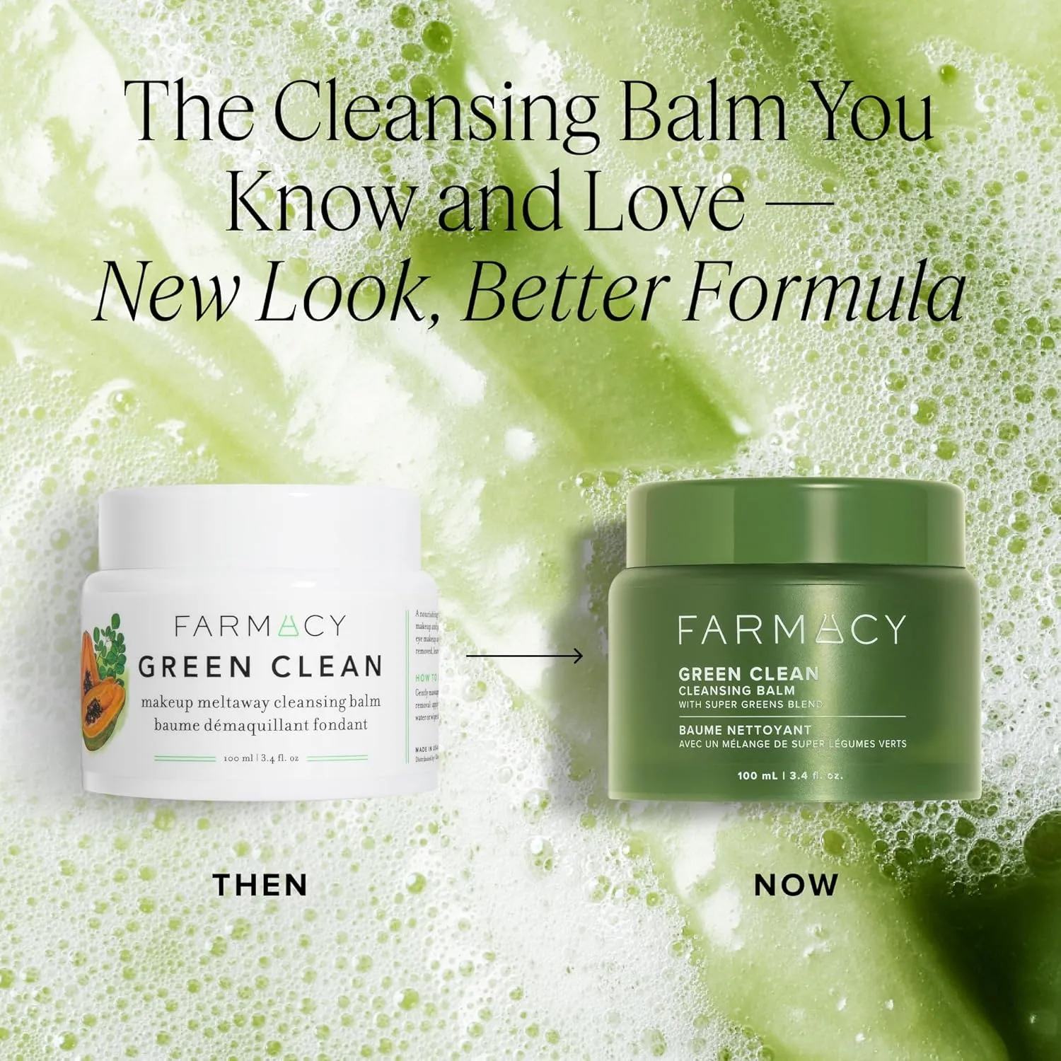 Farmacy Makeup Remover Cleansing Balm - Green Clean Waterproof Makeup Remover   Oil Based Cleanser - Newly Formulated Double Cleanser with Plant Based Waxes   Upcycled Moringa (30ml)