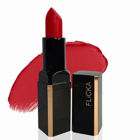 FLiCKA Lip Poetry Matte Lipstick Shade 01 Twinkle Twinkle - Crimson Red