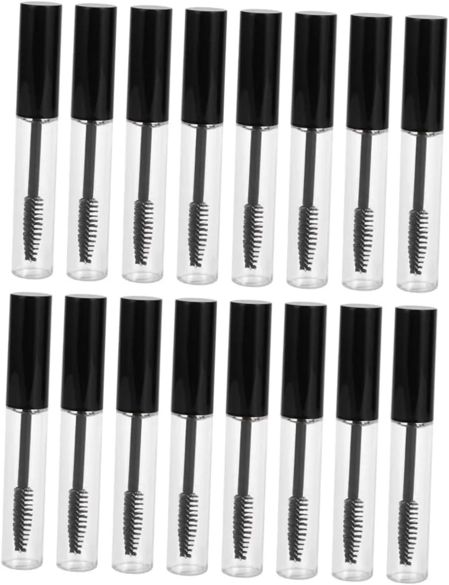 FRCOLOR 16pcs Eyelash Holders Refillable Mascara Bottles with Tight Sealing Lids for Travel and DIY Mascara Creation Leak Containers