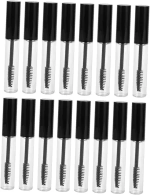 FRCOLOR 16pcs Eyelash Holders Refillable Mascara Bottles with Tight Sealing Lids for Travel and DIY Mascara Creation Leak Containers