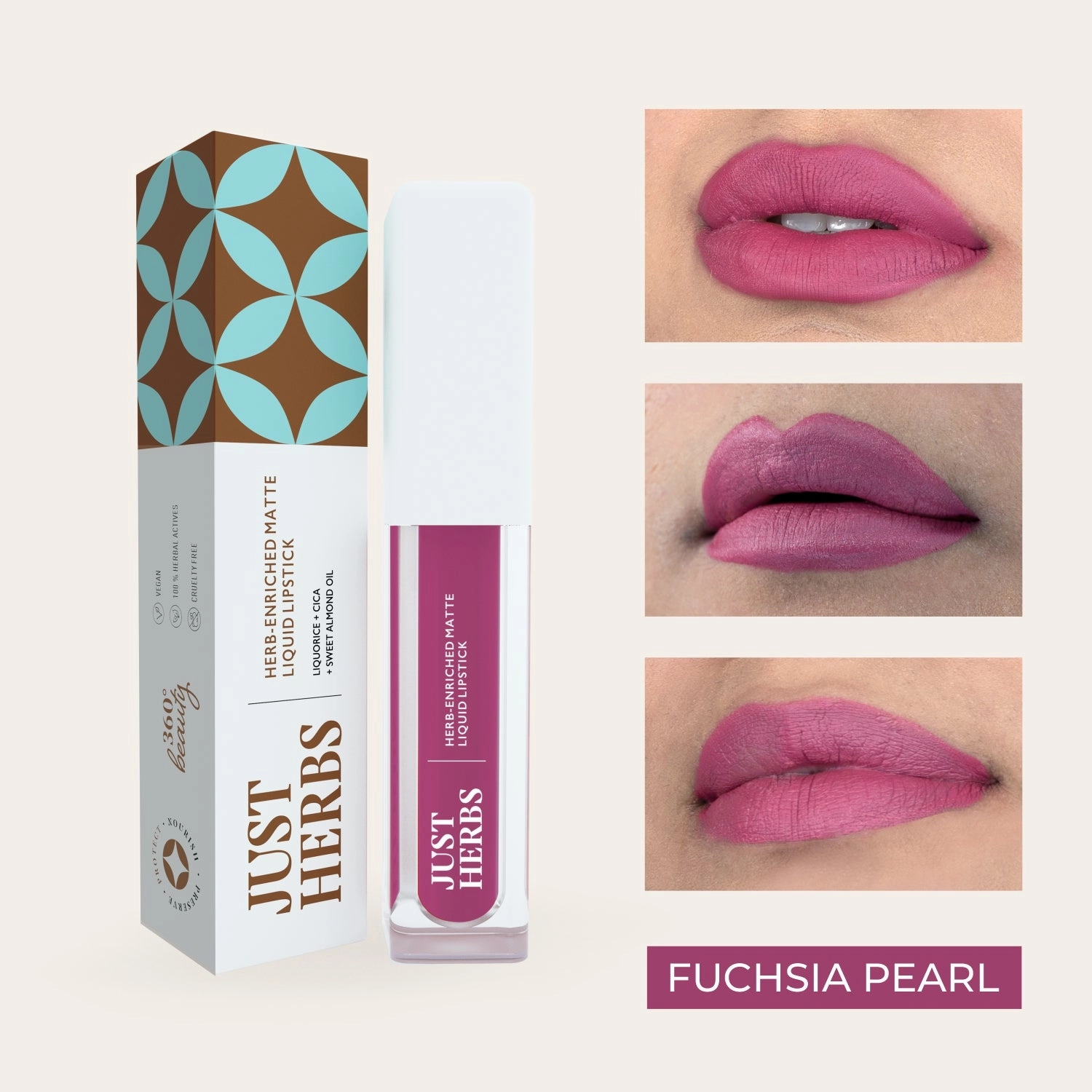 Fuchsia Pearl - Herb-enriched Matte Liquid Lipstick