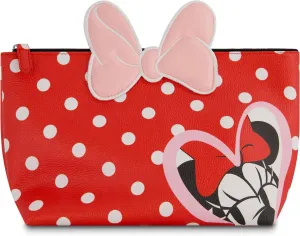 FUL Disney Minnie Mouse Women's Makeup Bag, Small Travel Cosmetic Zipper Pouch Organizer