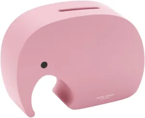 Georg Jensen Miniphant Kids Elephant Shaped Money Box in Strawberry Blush - Stainless Steel Cash Storage Container - Designed by Jørgen Møller