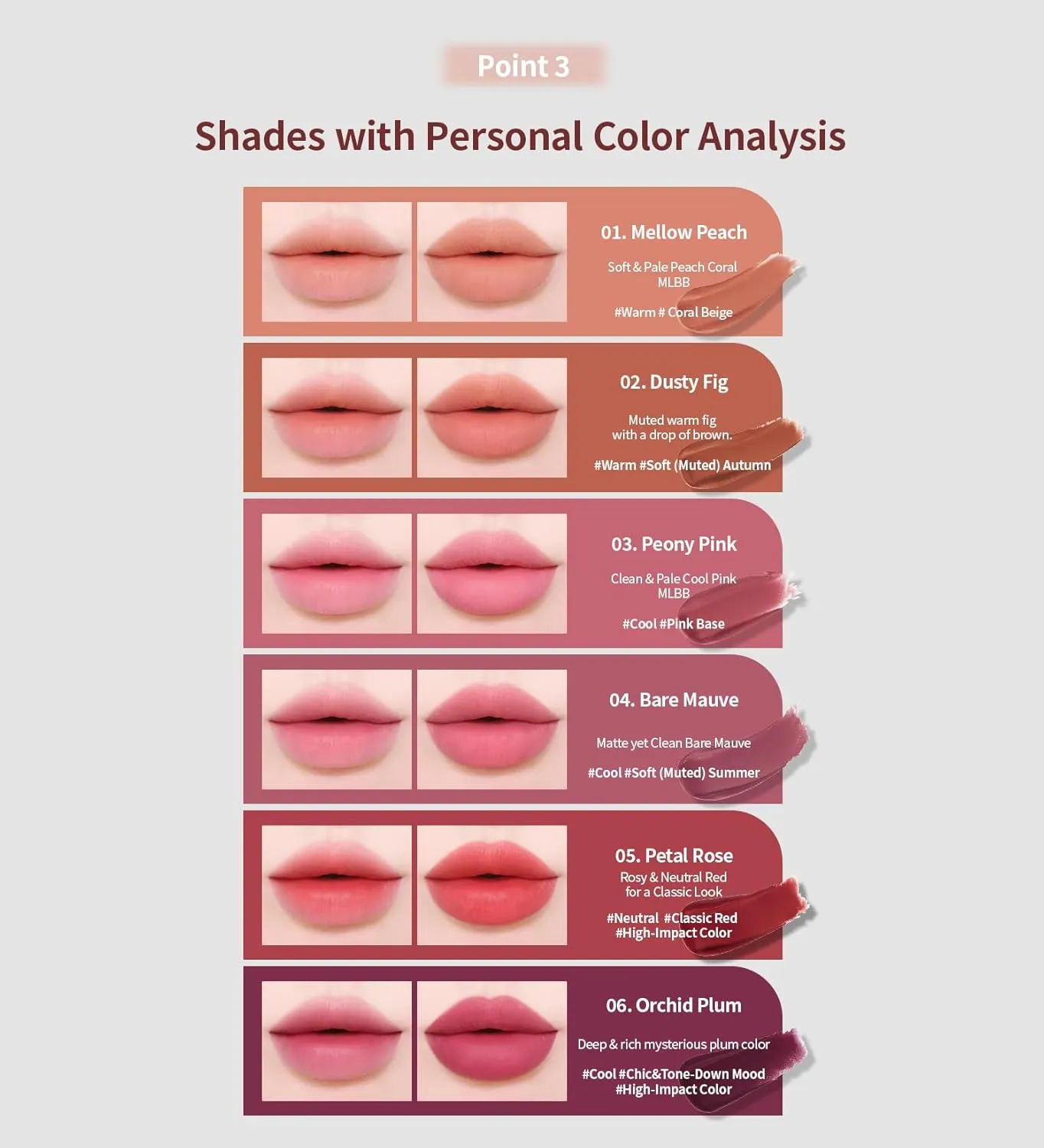 Heart Percent Dote On Mood Blurry Fog Tint, Velvety Matte Soft & Fuzzy Creamy Lightweight Vegan Lip Stains with Personal Color Analysis, #03. Peony Pink