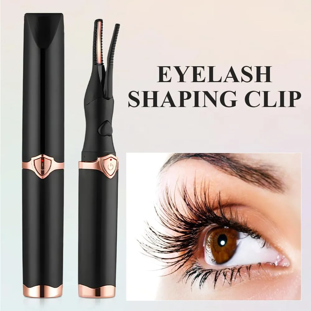 Heated Eyelash Curlers, 2025 Rechargeable Heated Eyelash Curler for Quick Heating Curling, 2 in 1 Electric Eyelash Curler for Instant Glam, Upgrade Electric Eyelash Curler with USB Cable (Black 1pcs)
