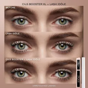 Lancôme Cils Booster XL Mascara Primer & Lash Idôle Black Mascara Duo - Lash-Lifting & Priming Full Size Makeup Set - For Lifted, Lengthened & Voluminous Lashes