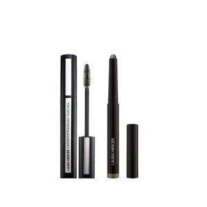 Laura Mercier Caviar Stick Cream Eyeshadow: Shimmer Finish, 24HR Wear, Long Lasting, Rich Color, Easily Blendable and Buildable, Waterproof, Aurora   Caviar Extravagant Mascara Bundle