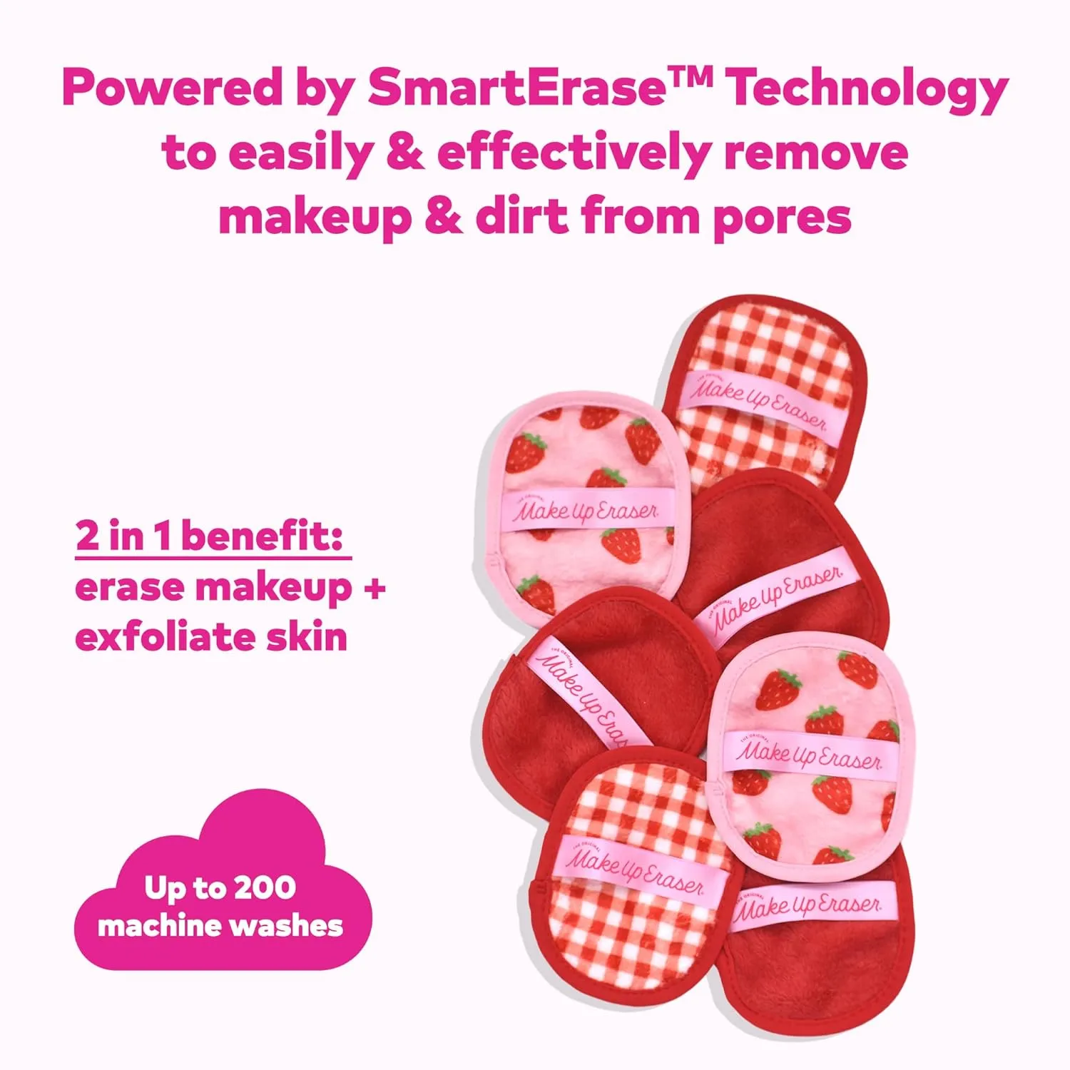 Makeup Eraser The Original, 7-Day Set, Erase All Makeup with Just Water, Including Waterproof Mascara, Eyeliner, Foundation, Lipstick, Sunscreen, and More!