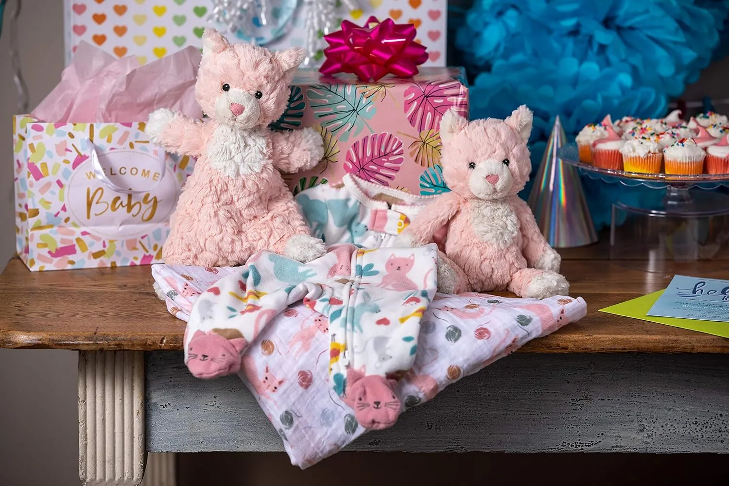 Mary Meyer Putty Nursery Stuffed Animal Soft Toy, 11-Inches, Pink Kitty