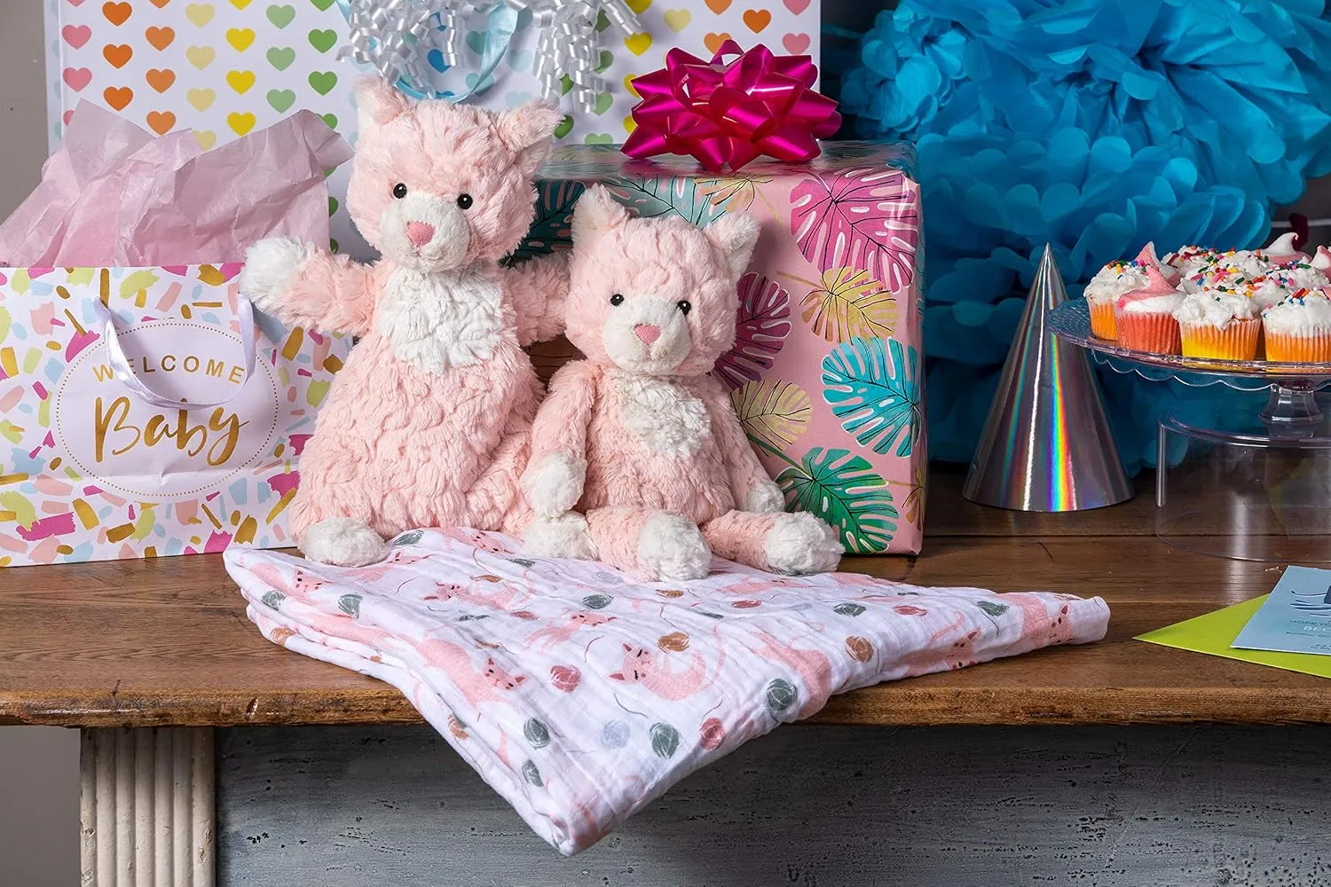 Mary Meyer Putty Nursery Stuffed Animal Soft Toy, 11-Inches, Pink Kitty