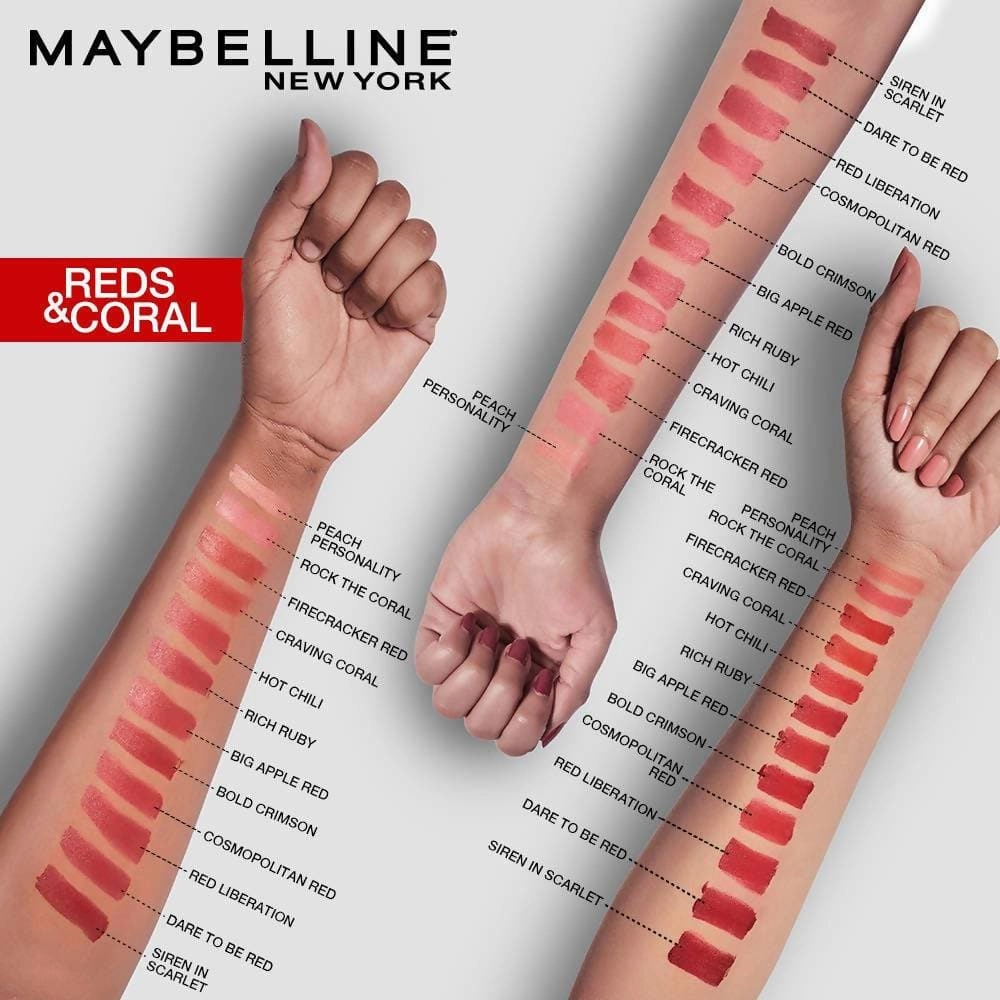 Maybelline New York Color Sensational Creamy Matte Lipstick / 634 Bold Crimson