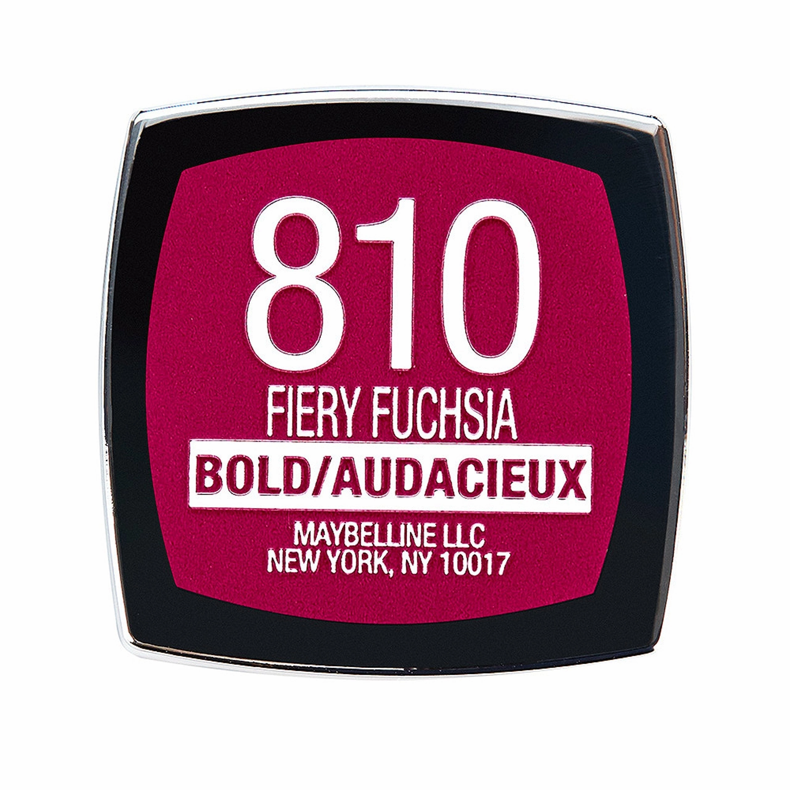 Maybelline New York Color Sensational Pink Lipstick Matte Lipstick, Fiery Fuchsia, 0.15 Ounce, Pack of 1