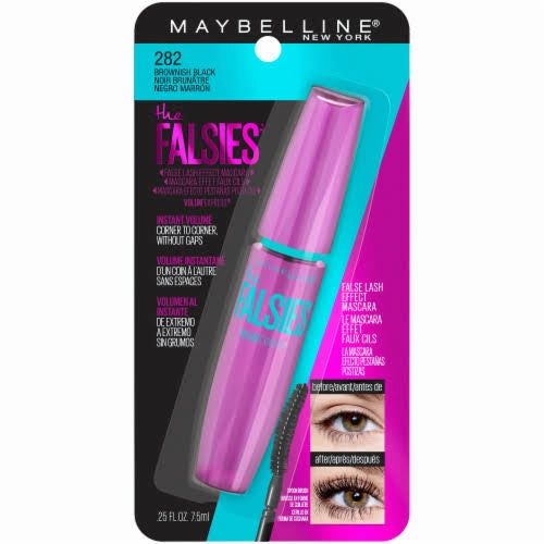 Maybelline Volum Express The Falsies Washable Mascara, 282 Brownish Black (Made in Usa)