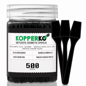 Mini Makeup Spatula (2.5”, 500 Pack) - Small Facial Spatula for Mascara, Skincare, Creams & Crafts | Eye Cream Applicator Tool for Skincare, Face Mask | Disposable Makeup Applicators | Black