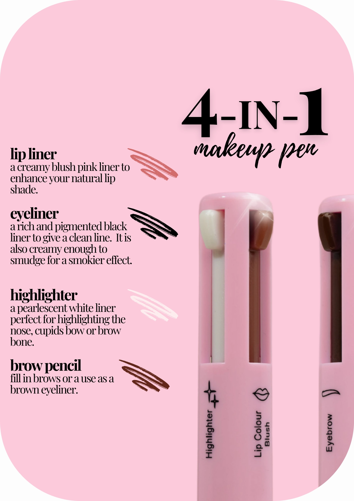 MultiGlam Pen | 4-IN-1 Makeup Pen