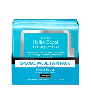 Neutrogena Neutrogena Hydroboost Facial Cleansing & Makeup Remover Wipes With Hyaluronic Acid, Twin Pack, 25 Ct, 25 count (Pack of 4)