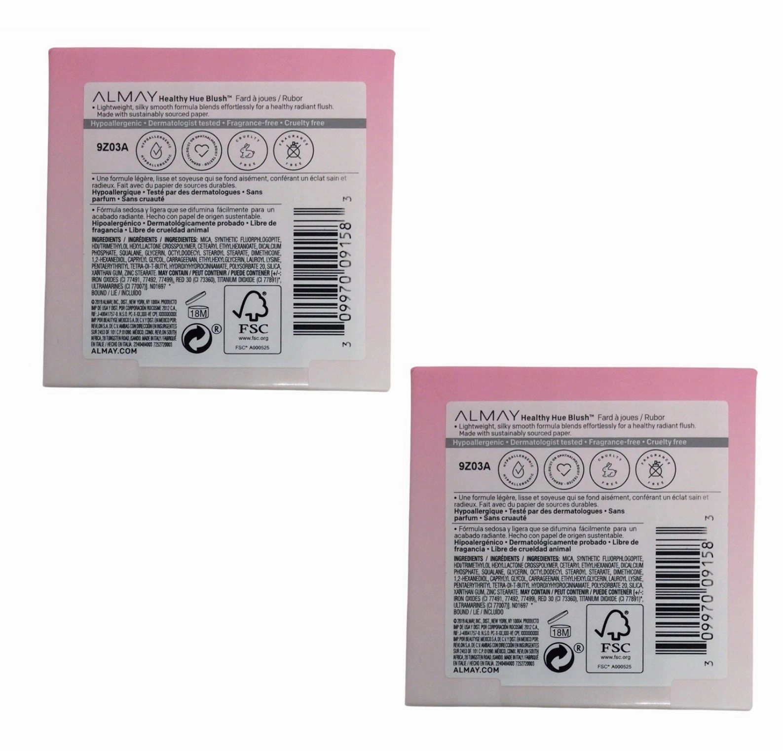 Pack of 2 Almay Healthy Hue Blush, Pink Flush 300