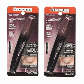 Pack of 2 Rimmel London Volume Colourist Mascara, Extreme Black 003