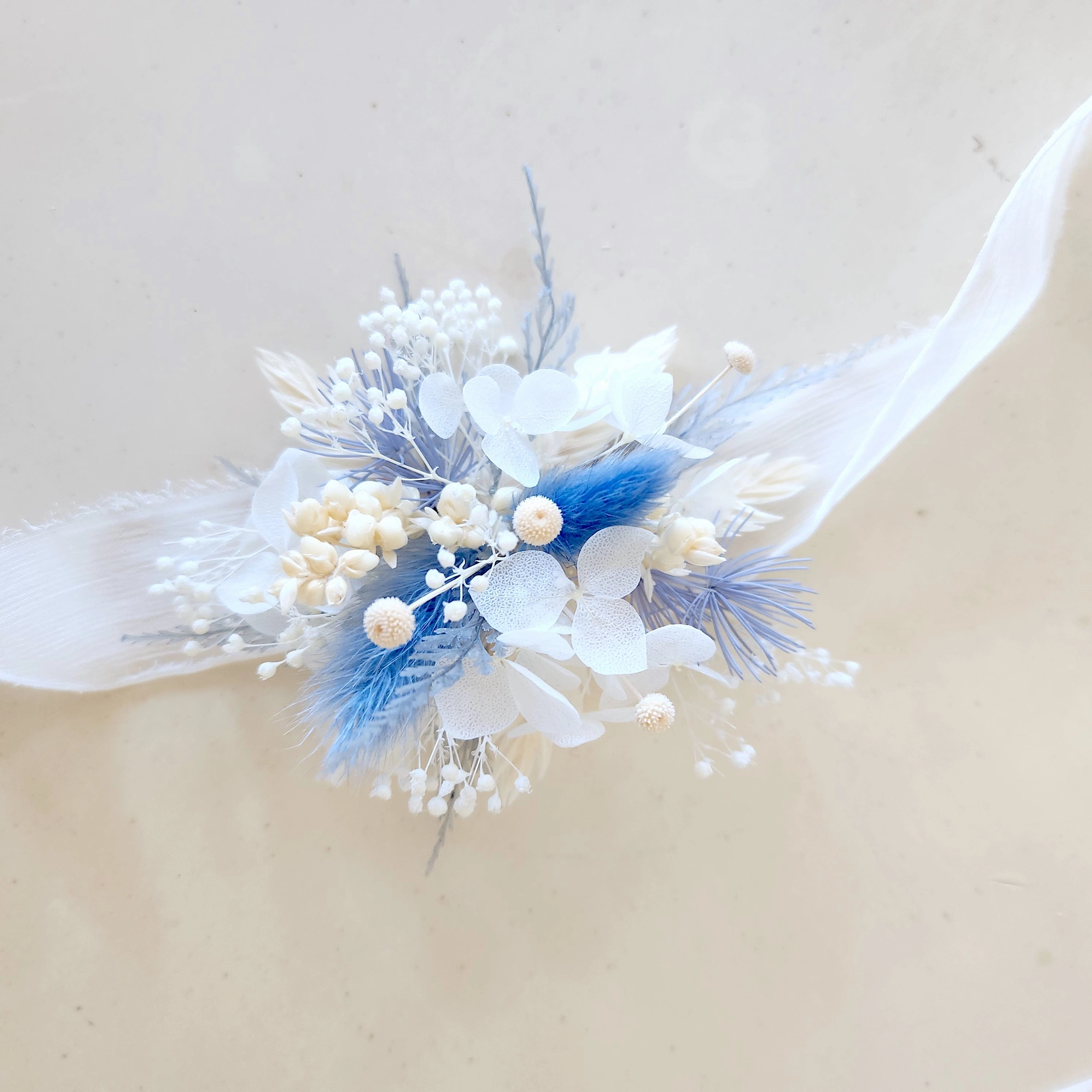 Pale Pink Dried Flower Corsage, Wrist Flower, Wedding Flowers, Event Flowers
