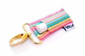 Pastel Gold Stripe LippyClip® Lip Balm Holder