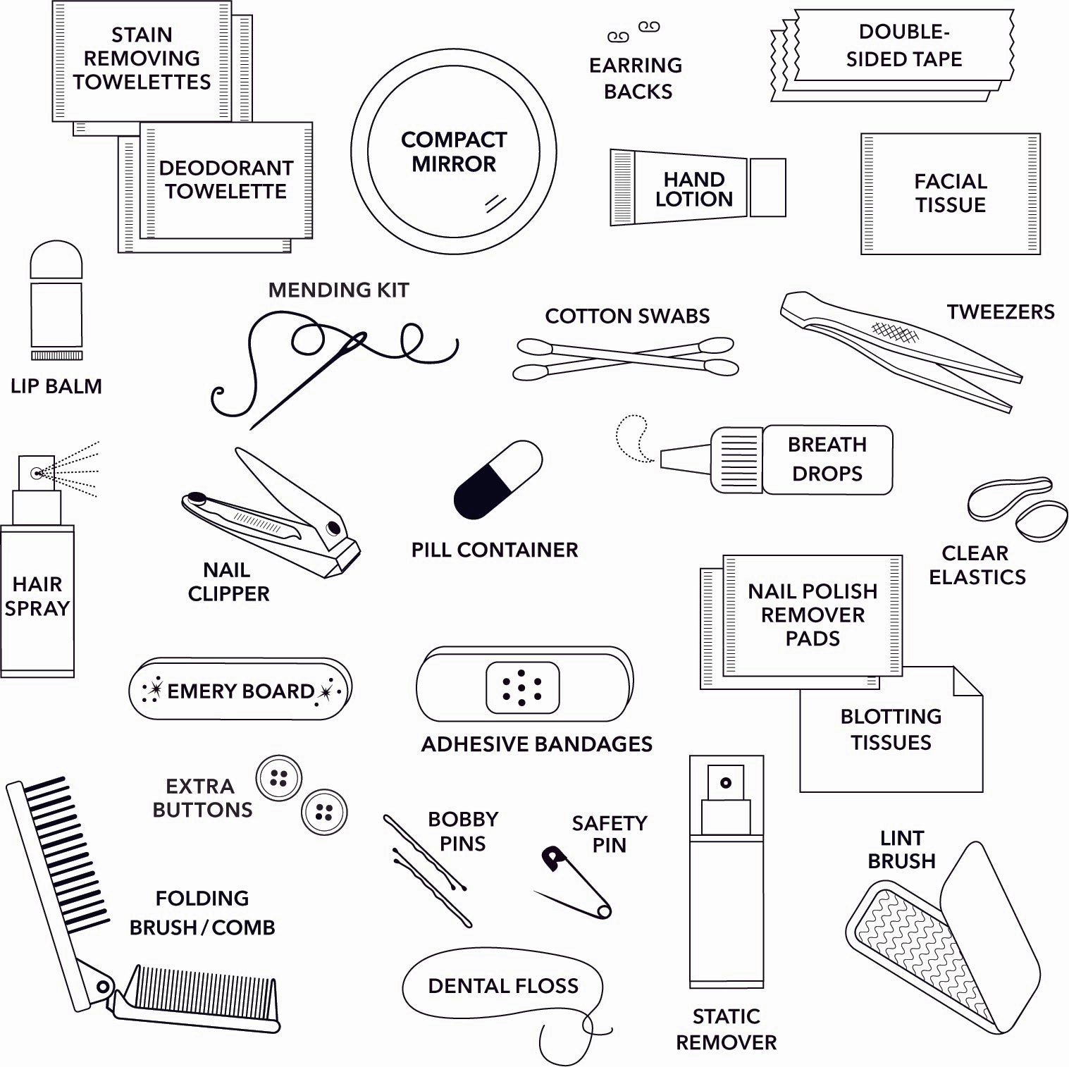 Periwinkle Glitter Shemergency Kit