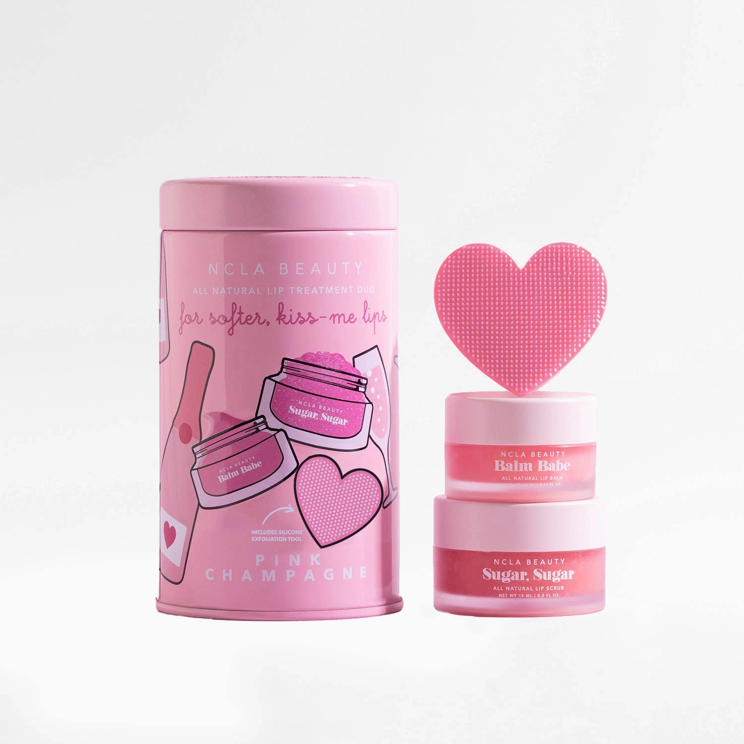 Pink Champagne Lip Care Set   Lip Scrubber