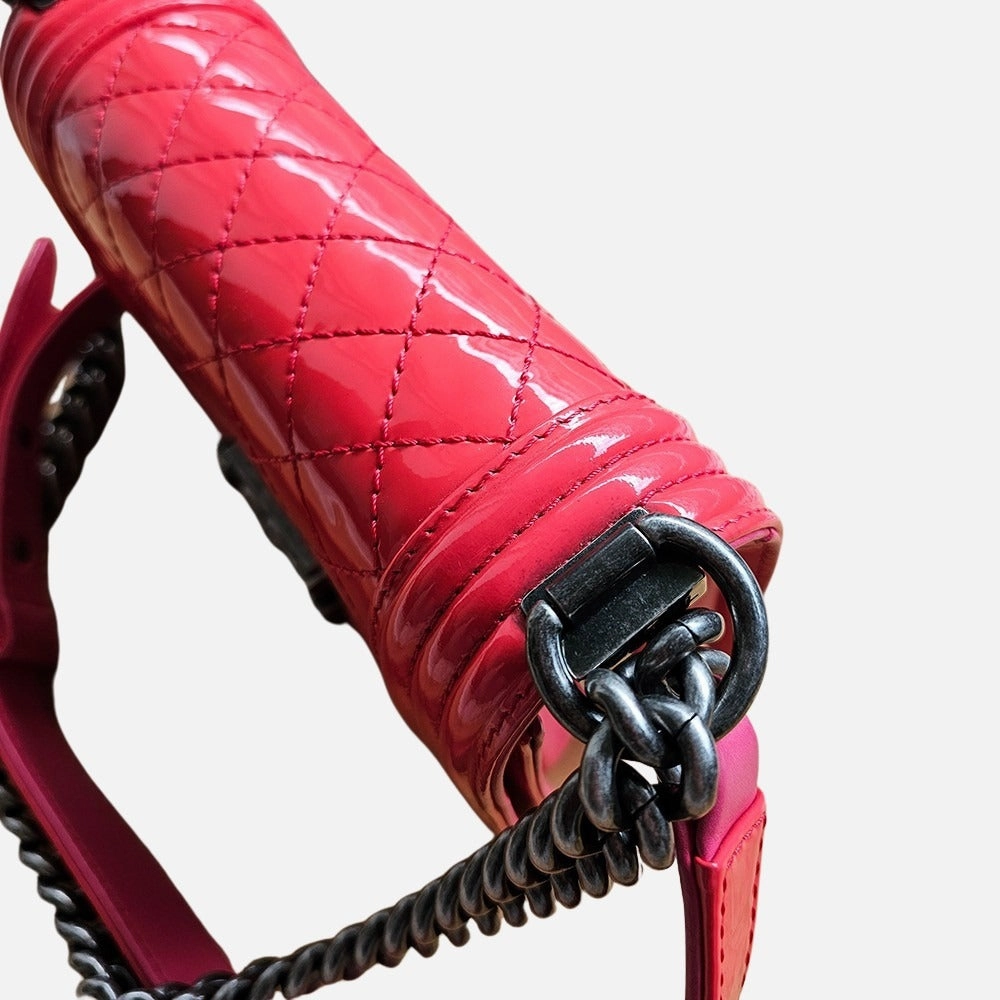 PINK/KORAL SMALL PATENT BOY