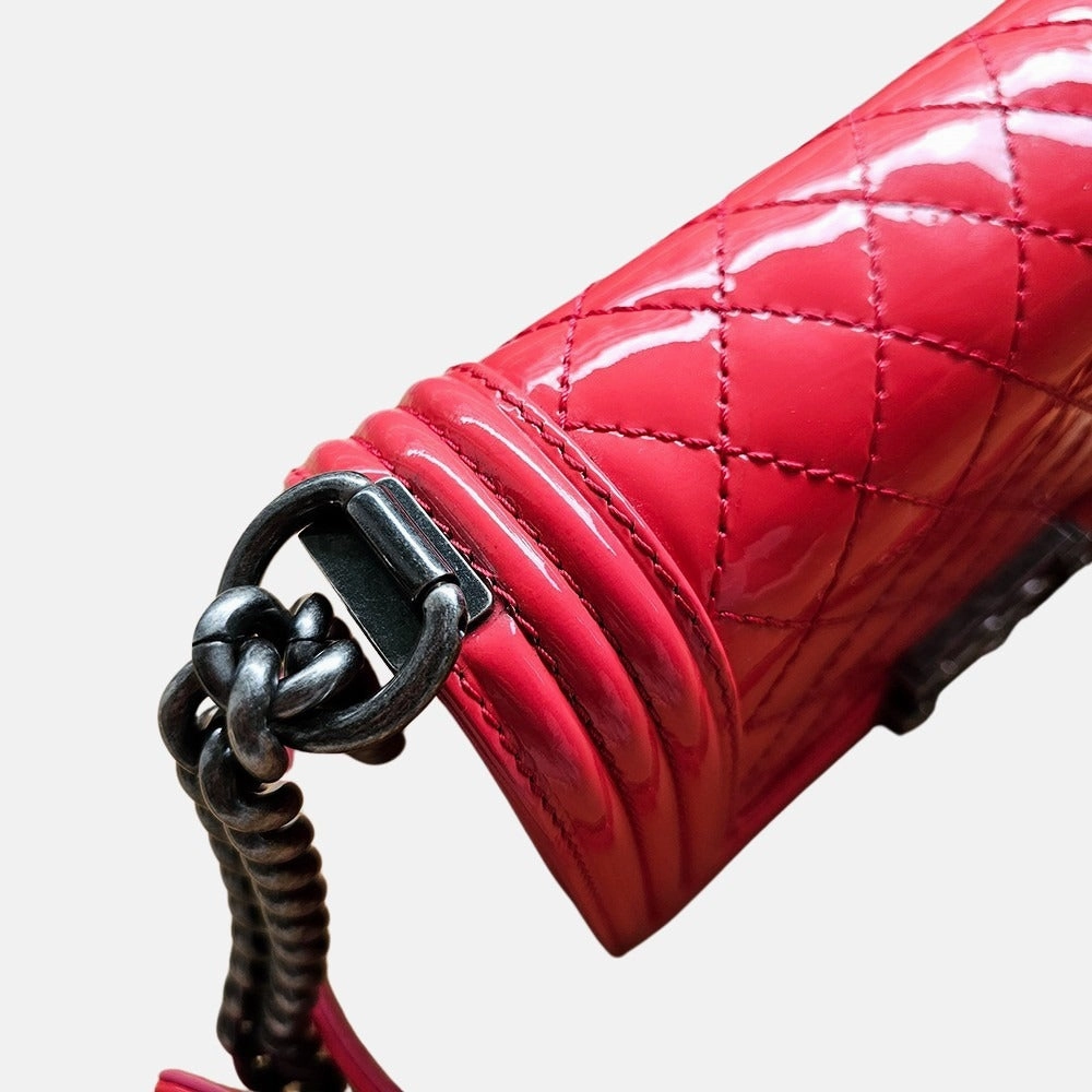 PINK/KORAL SMALL PATENT BOY