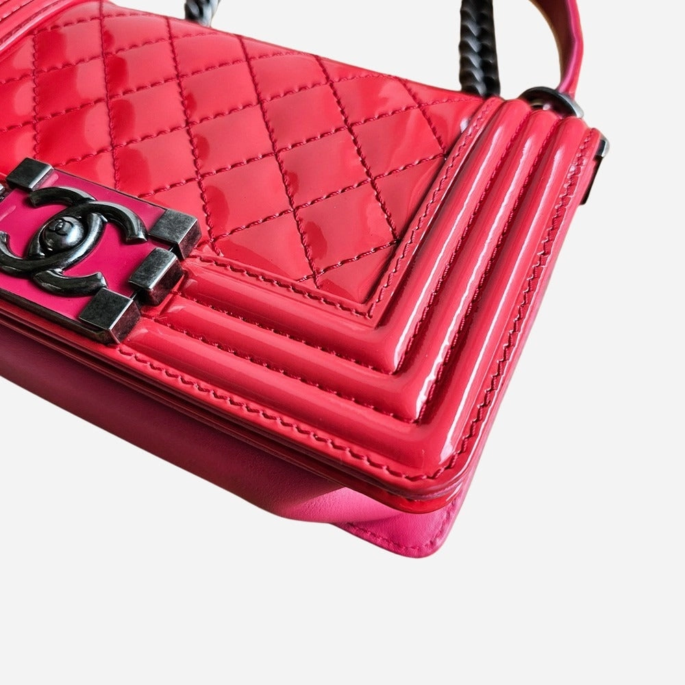 PINK/KORAL SMALL PATENT BOY