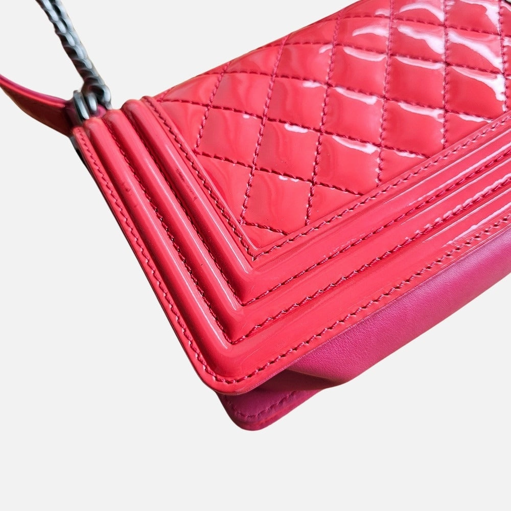 PINK/KORAL SMALL PATENT BOY