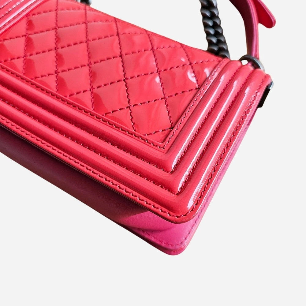 PINK/KORAL SMALL PATENT BOY