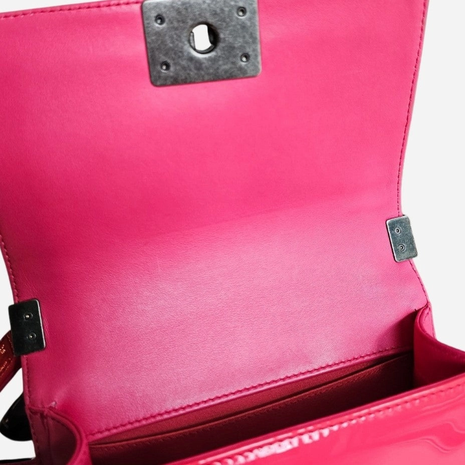 PINK/KORAL SMALL PATENT BOY