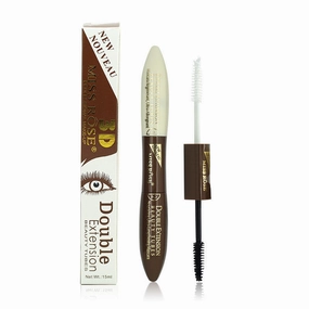 Professional 3D Fiber Lashes Black   White Double Extension Mascara Thick & Lengthening & Curling Long Eyelash Eye Makeup Set