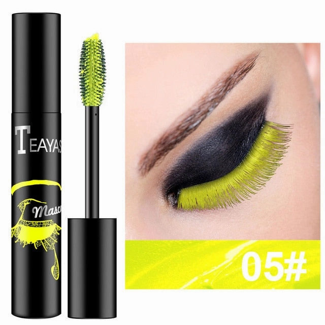 Professional 7 Colors Mascara Waterproof Fast Dry Eyelashes Curling Lengthening Makeup Eye Lashes Mascara Party Use TSLM1