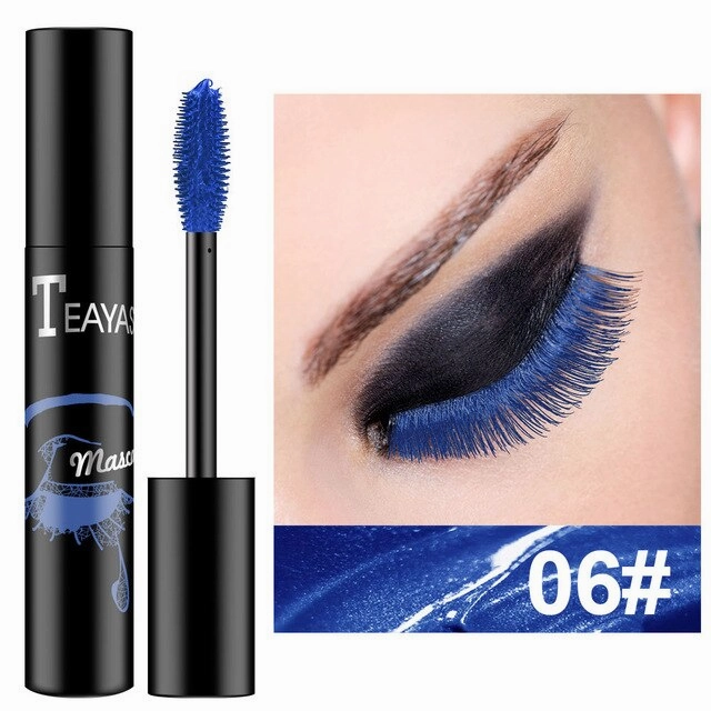 Professional 7 Colors Mascara Waterproof Fast Dry Eyelashes Curling Lengthening Makeup Eye Lashes Mascara Party Use TSLM1
