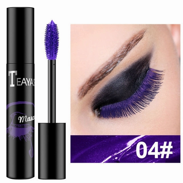 Professional 7 Colors Mascara Waterproof Fast Dry Eyelashes Curling Lengthening Makeup Eye Lashes Mascara Party Use TSLM1