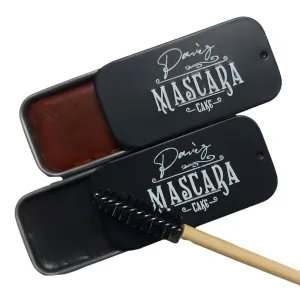 PUREZ Cake Mascara, 100% Natural, Good for Senstive Skin and Vegan (Black, 7g)
