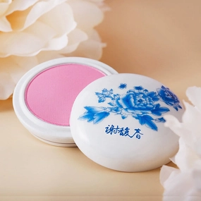 Rouge Powder 胭脂粉饼 Xie Fuchun Traditional Pressed Blush - Peach Pink