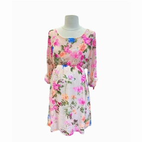 Small Pink Blush floral maternity dress