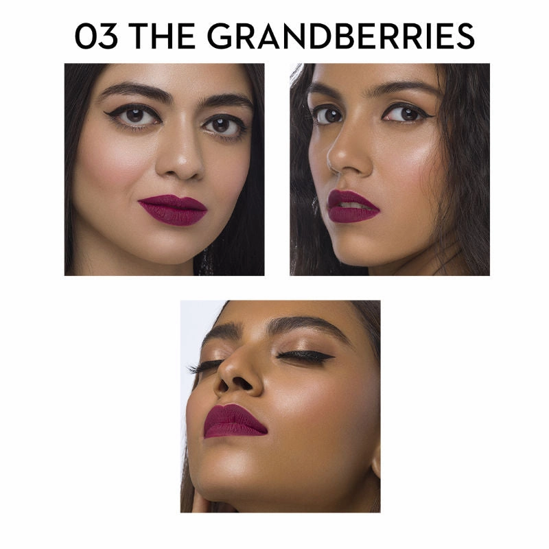 SUGAR Matte Attack Transferproof Lipstick - 03 The Grandberries (Dark Berry) (2g)
