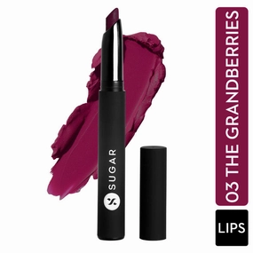 SUGAR Matte Attack Transferproof Lipstick - 03 The Grandberries (Dark Berry) (2g)