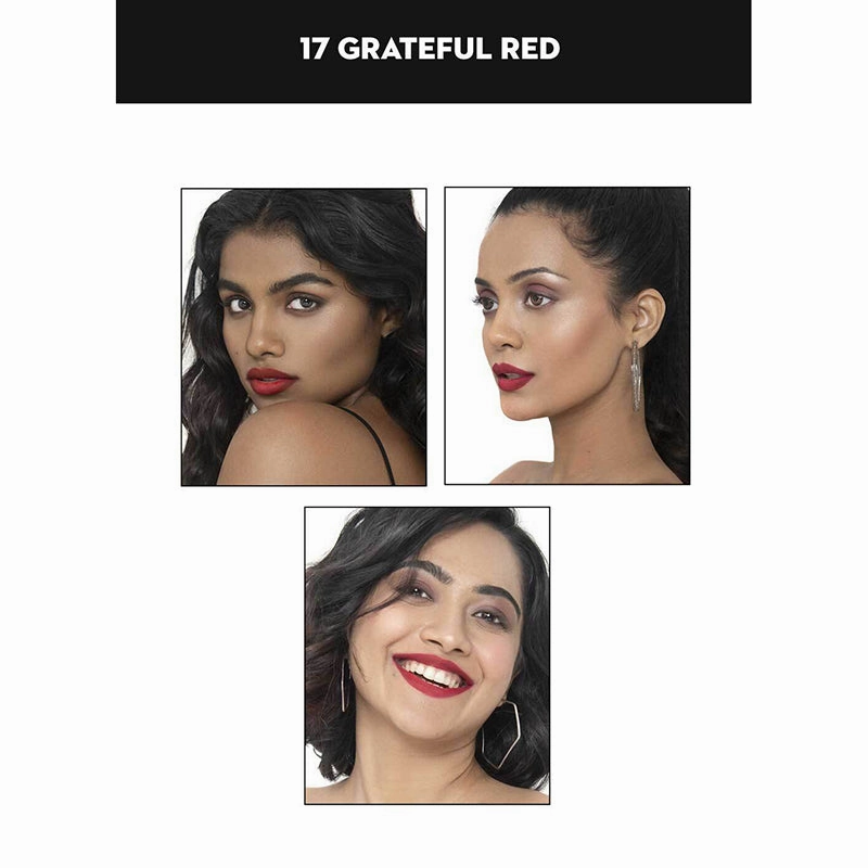 SUGAR Matte Attack Transferproof Lipstick - 17 Grateful Red (Bluish Red/Cool-Toned Red) (2gm)