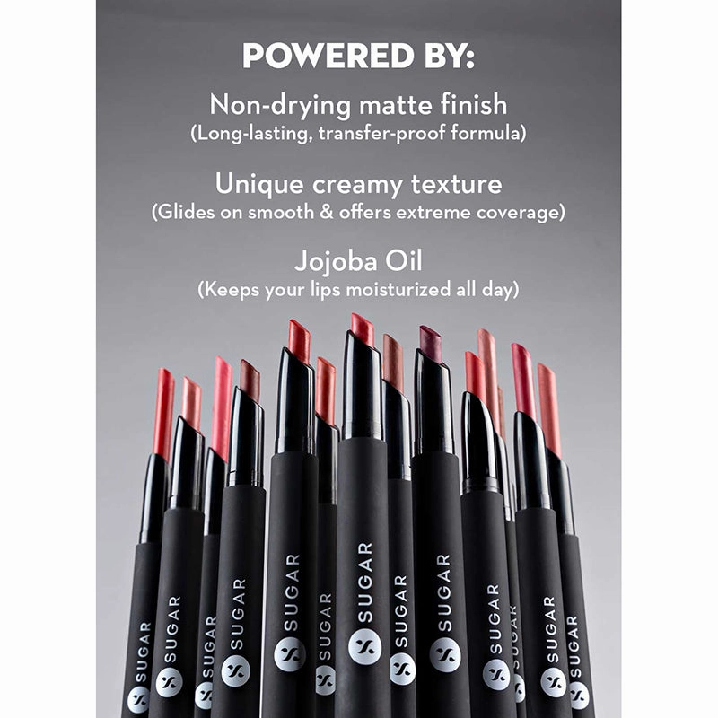 SUGAR Matte Attack Transferproof Lipstick - 17 Grateful Red (Bluish Red/Cool-Toned Red) (2gm)