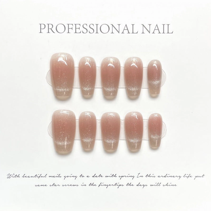 Sunlit Peach Glow – Dazzling Blush with Glittering Brilliance