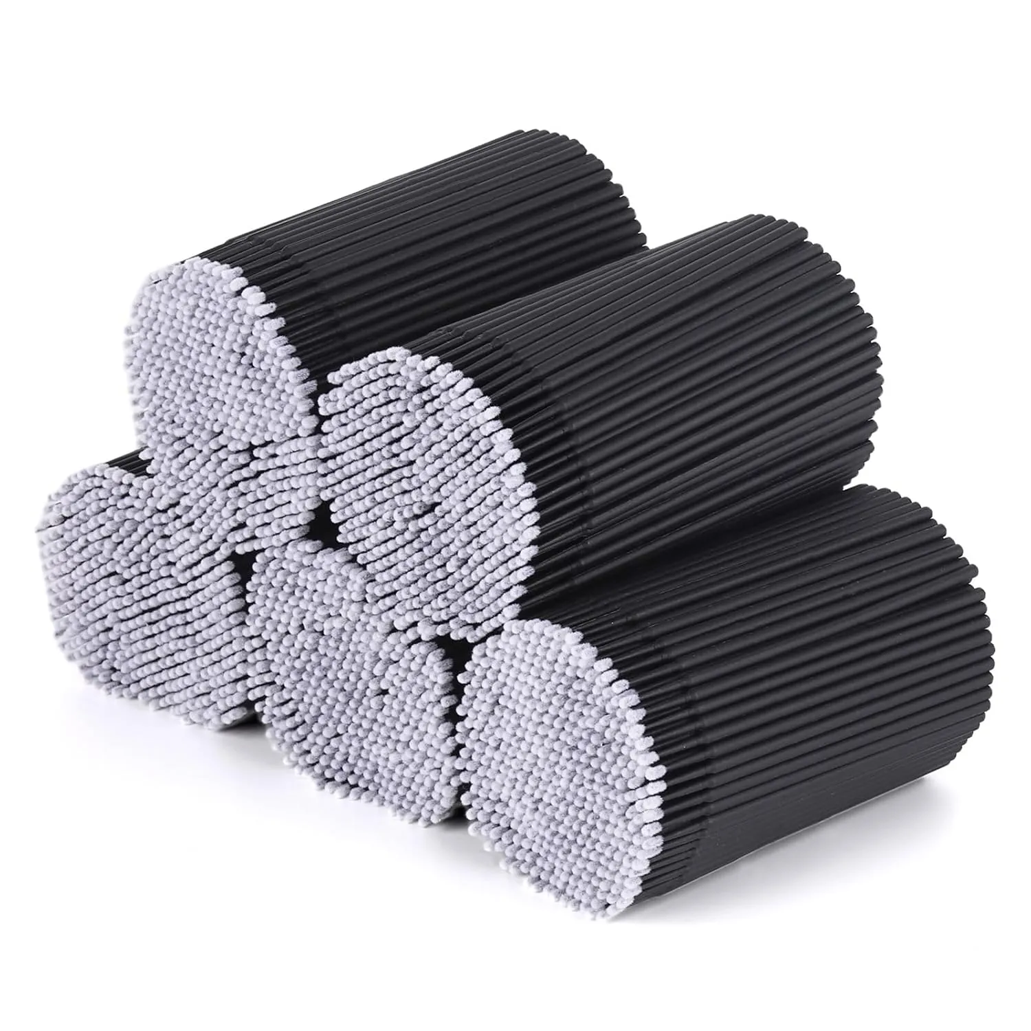 Tbestmax 2000 Pcs Micro Applicator Brush, Micro Swabs, Disposable Eye Lashes Mascara Wands for Eyelash Extension - Black