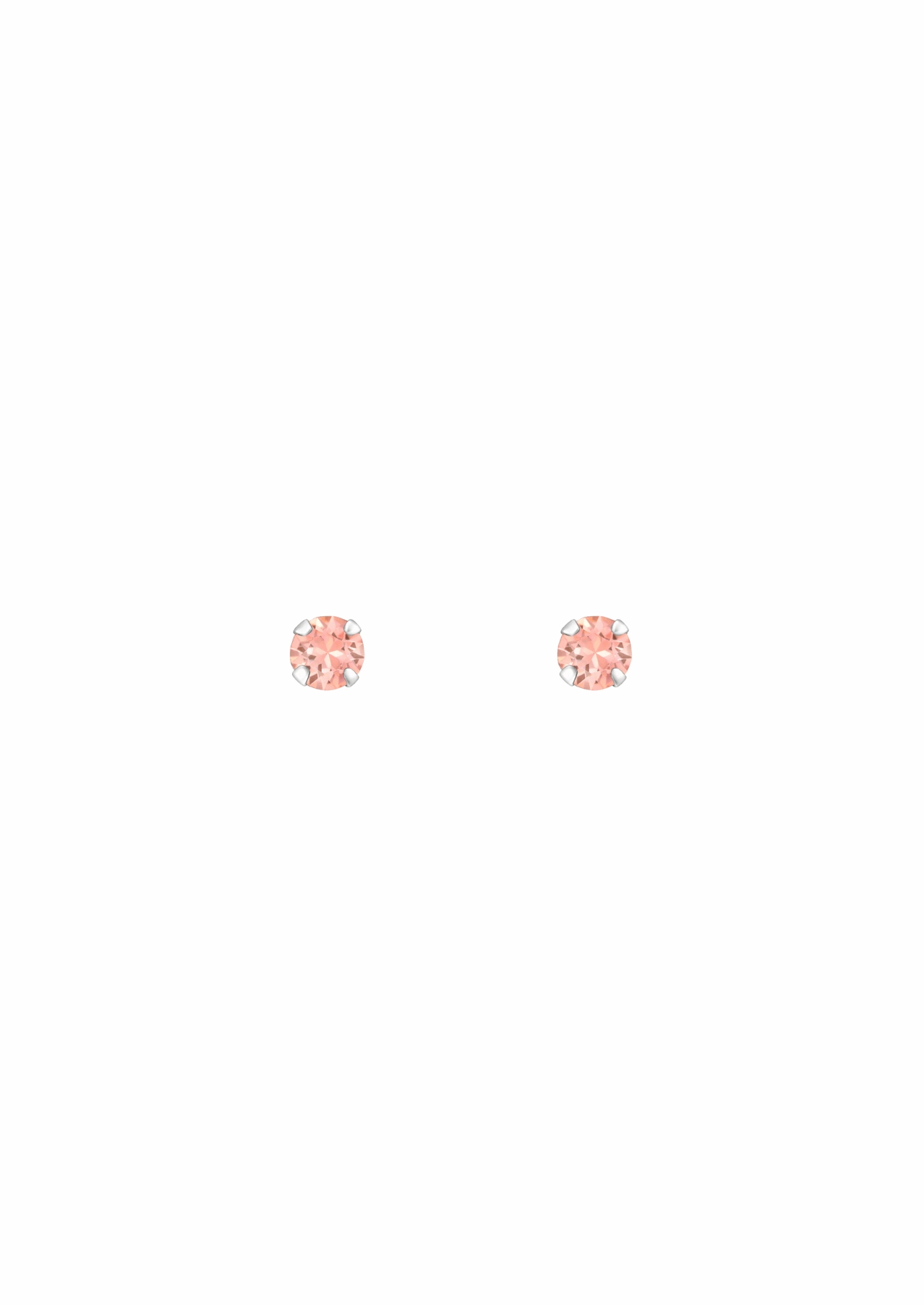 The Gumdrop Peach Sterling Silver Crystal Stud Earrings